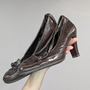 *3/$10* Aerosoles Ankle Buckle Heels Brown Size 7.5